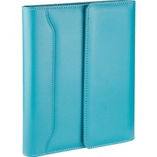 2K Diplomat Mıknatıs Kapak Organizer Kareli Defterli 17 x 24 cm Turkuaz