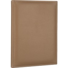 2K Düz Defter Diplomat 17 x 24 cm Vizon