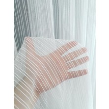 BBB Zincir Ip Çizgili Modern Tül Perde 1'e 2,5 Pileli ET3001 310 x 260 cm