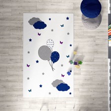 Mekta Home Kelebekli Bebek Odası Halısı MKTH-009