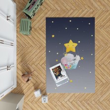 Mekta Home  Yıldız Desenli Antialerjik Çocuk ve Bebek Odası Modern Halı MKTH-027