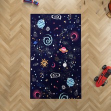 Mekta Home  Gezegen Desenli Antialerjik Çocuk Odası Halısı  MKTH-037
