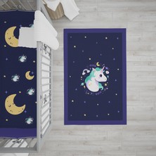 Mekta Home  Antialerjik Makinede Yıkanabilir Bebek Odası Halısı Uyku Desen MKTH-067