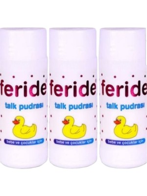 Feride Talk Bebek Pudrası - Hassas Ciltler İçin Yumuşak Koruma, 75 gr (3 Adet)