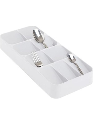 Omak Çekmece Içi Kaşıklık ve Bıçak Standı Set Beyaz