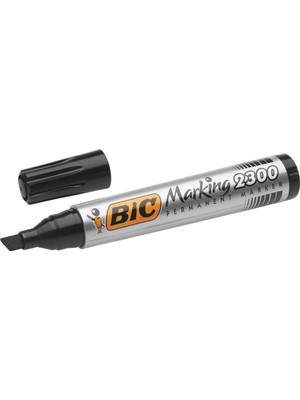 Bic Marker 2300 Kesik Uçlu Permanent Markör Siyah 12'li Kutu