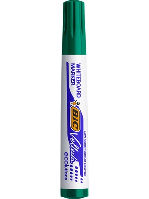 Bic Velleda 1701 Eco Yuvarlak Uçlu Beyaz Tahta Kalemi, Yeşil 12'li Kutu