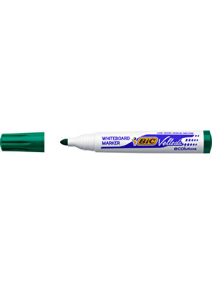 Bic Velleda 1701 Eco Yuvarlak Uçlu Beyaz Tahta Kalemi, Yeşil 12'li Kutu