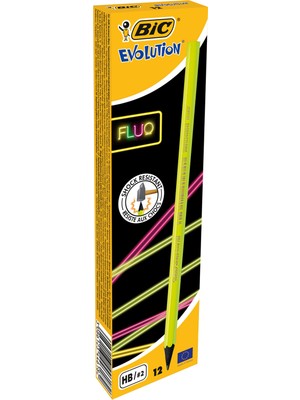 Bic Evolution Fluo Kurşun Kalem 12'li Kutu