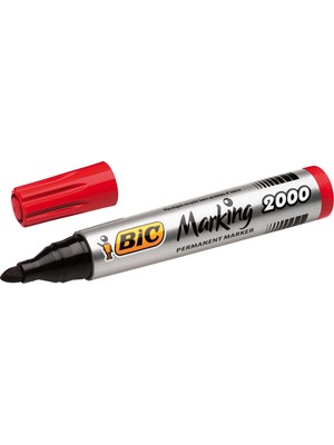 Bic Marker 2000 Yuvarlak Uçlu Permanent Markör Kırmızı 12'li Kutu