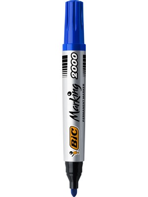 Bic Marker 2000 Yuvarlak Uçlu Permanent Markör Mavi 12'li Kutu