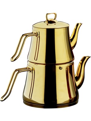 Sıla Piramit Tam Gold Çaydanlık