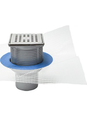 Sukar Q100 Alttan Çıkışlı Sürme Yalıtım Uyumlu 10X10 Paslanmaz Çerçeveli Sulu Susuz Kokuönleyicili Takım Süzgeç