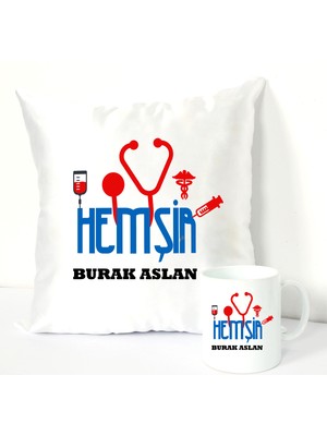 Nil Hediye Hemşir Kupa Bardağı ve Dekoratif Kırlenti