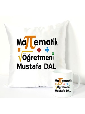 Nil Hediye Matematik Öğretmeni Kupa Bardağı ve Dekoratif Kırlenti