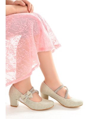 Kiko Kids Aisha Çupra Günlük Kız Çocuk 4 Cm Topuklu Abiye Ayakkabı