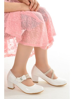 Kiko Kids Aisha Rugan Günlük Kız Çocuk 4 Cm Topuklu Abiye Ayakkabı