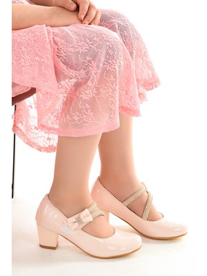 Kiko Kids Aisha Rugan Günlük Kız Çocuk 4 Cm Topuklu Abiye Ayakkabı
