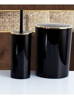 Primanova  Lenox 2 Parça Set Siyah Altın Çerçeveli