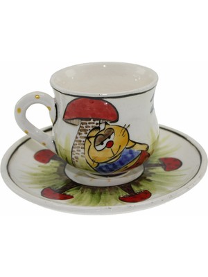 Otantik Çini Eğlenceli Satürn Model Tekli Fincan