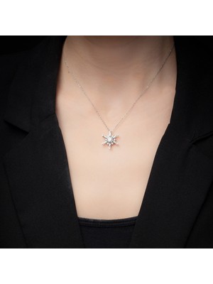 Gümüş Kolye Kar Tanesi Gümüş Kolye