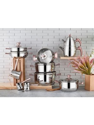 Aryıldız Piramit Orient 20 Parça Çeyiz Seti Rose Gold