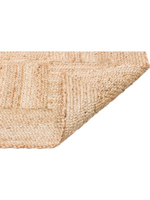 Eko Halı  Ech 06 Natural Jüt Halı El Dokuma Örgü Halı Hasır Jüt Kilim