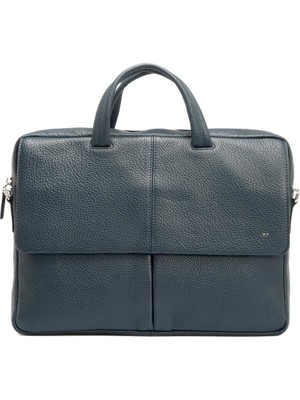 Tergan Lacivert Deri Erkek Evrak Çantası 21140A38