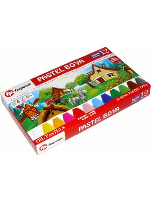 Fixpoint Pastel Boya 12 Renk Eğlenceli Sanat Aktiviteleri İçin Renkli Kalemler