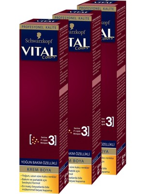 Vital Krem Saç Boyası 5-68 Koyu Bronz Kahve X 3 Adet