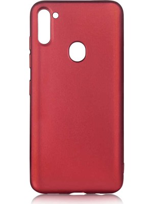 Tekno Grup Samsung Galaxy M11 Kılıf Mat Premium Silikon Kılıf + Tam Kaplayan 5D Cam Ekran Koruyucu Rose