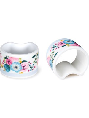 Lotus Bone Chına 6'lı Porselen Halka Peçetelik Set