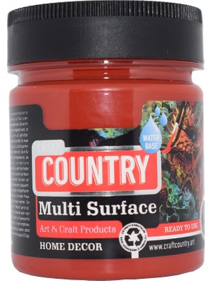 Craft Country Multi Surface Hobi Boyası 120 cc 1039 Koyu Kırmızı