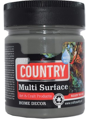 Craft Country Multi Surface Hobi Boyası 120 cc 1097 Kayrak Gri