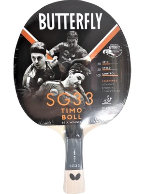 Butterfly 85017S Boll Smart Grip SG33 ITTF Onaylı Masa Tenisi Raketi