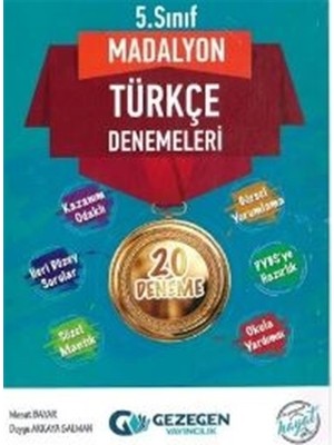 Gezegen Yayıncılık 5.Sınıf Türkçe Madalyon 20 Deneme
