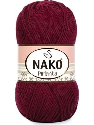 Nako Pırlanta El Örgü İpi  | Bordo 6736