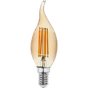 Dekoratif Rustik Kıvrık Mum Ampul E14 Amber 4 W