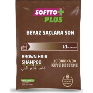 Softto Plus Koyu Kestane Renk Saç Şampuanı - Tek Kullanımlık