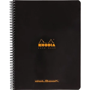 RD193039 Basic Yandan Spiralli Defter A4 Noktalı Siyah