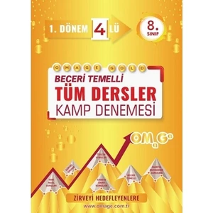 Omage Yayınları 8. Sınıf Gold Tüm Dersler 1. Dönem 4'lü Kamp Denemesi