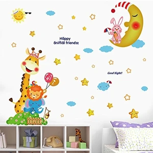 Crystal Kids Aydede ve Sevimli Hayvanlar Çocuk Odası Duvar Sticker