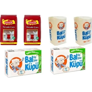 1 kg Dökme Çay (2) Balküpü 1 kg Küp Şeker (2) Balküpü Kristal Toz Şeker (2)