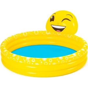 Emoji Temalı 3 Halkalı Şişme Havuz 165 x 144 x 69 cm Eğlenceli Tasarım Sarı
