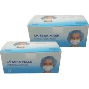 La Sera 3 Katlı Telsiz Cerrahi Maske 50 Adet – 2’li