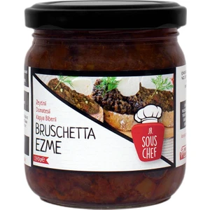 Jr Sous Chef Zeytinli Domatesli Kapya Biberli Bruschetta 190g Cam Kavanoz