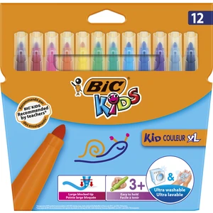 Kids Couleur (Ultra Yıkanabilir) XL Keçeli Kalem 12 Renk