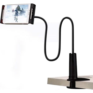 The Wlue Masaüstü Telefon ve Tablet Tutucu 360° Flexible 72 cm Siyah