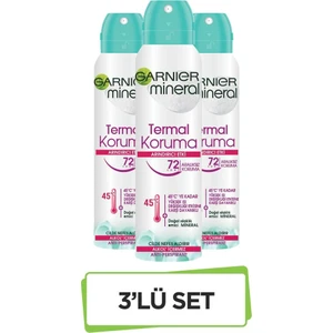 Mineral Termal Koruma Kadın Sprey Deodorant 150 ml 3 Adet