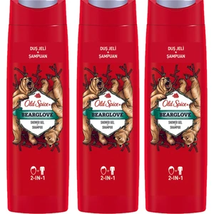Old Spice Duş Jeli & Şampuan 400 ml Bearglove 3 Adet
